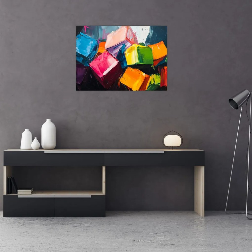Obraz - Kolorowe kostki (70x50 cm)