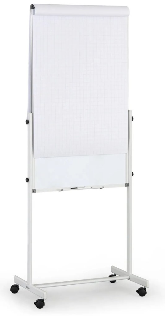 Mobilny flipchart, powierzchnia kombinowana, 1200 × 700 mm