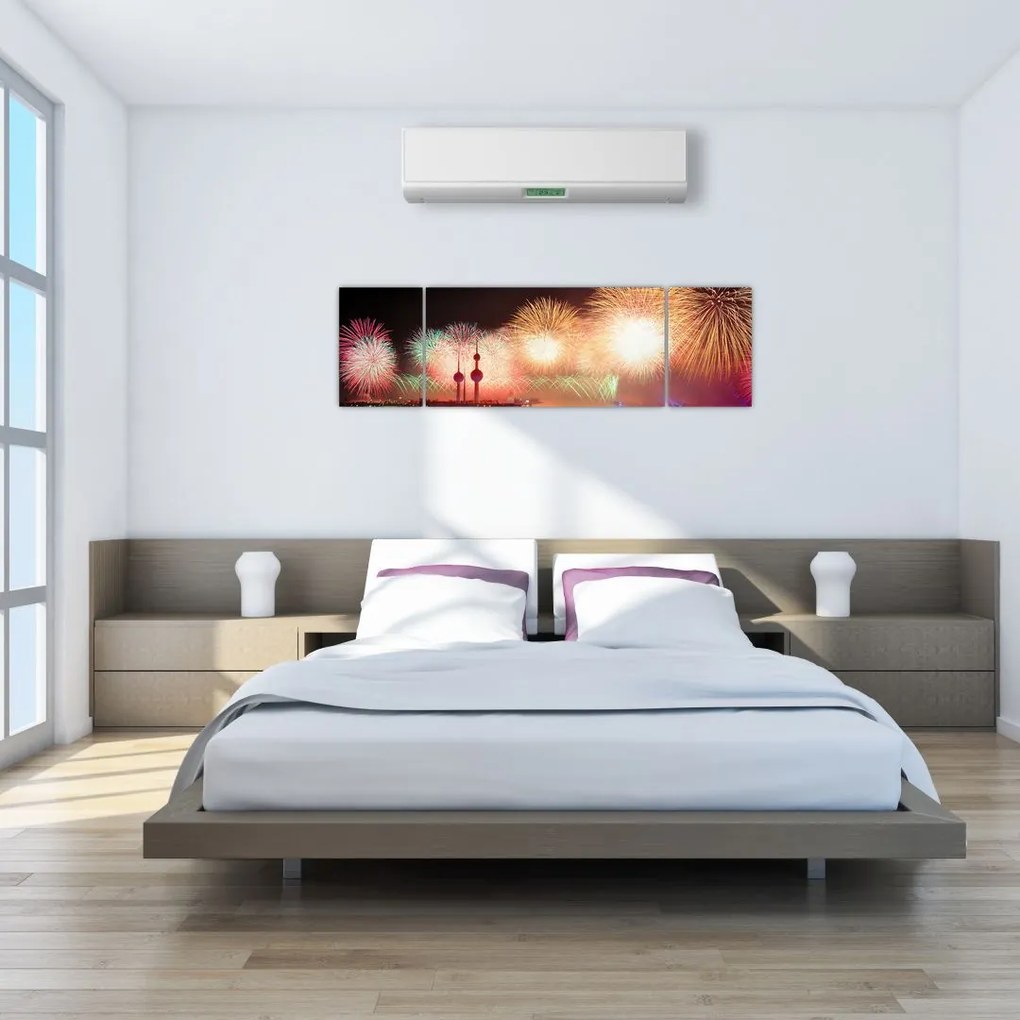 Obraz fajerwerków (170x50 cm)
