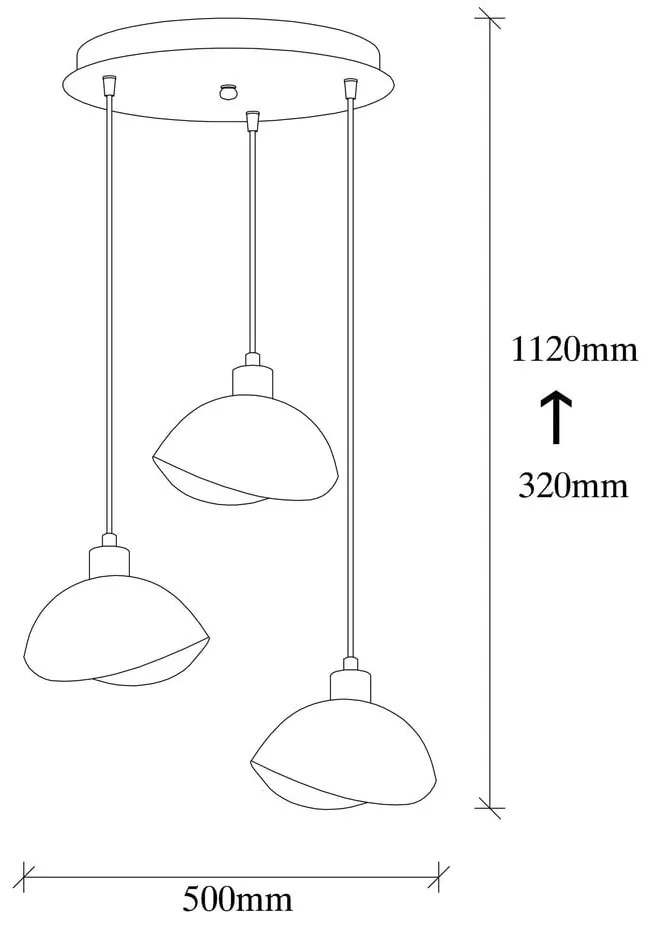 Czarna lampa wisząca z metalowym kloszem ø 50 cm Sivani – Opviq lights