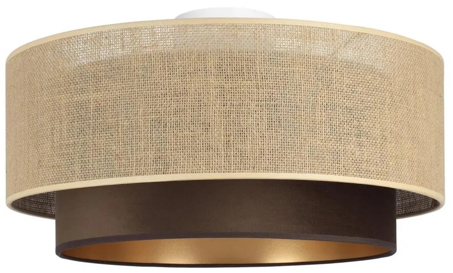 Lampa sufitowa SARTA 1xE27/60W/230V śr. 45 cm brązowa/juta