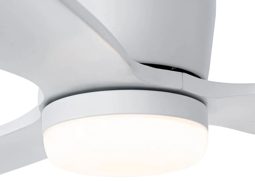 Inteligentny Wentylator sufitowy z lampą biały 132 cm z LED z możliwością ściemniania i pilotem - SofioDesignerski Oswietlenie wewnetrzne