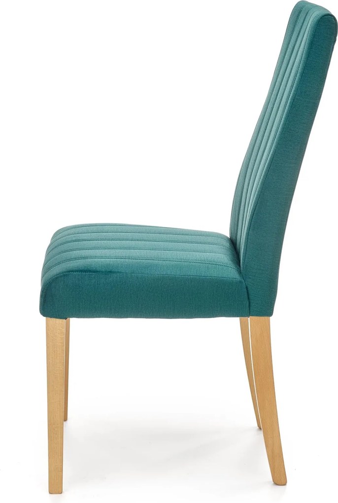 Velvetowe krzesło na nogach w kolorze dębu miodowego Diego 3