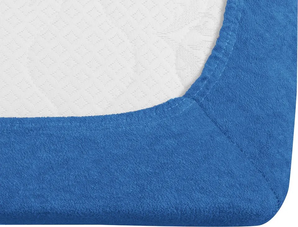 PrzytulneMieszkanie.pl Prześcieradło frotte EXCLUSIVE granatowe 140x200 cm