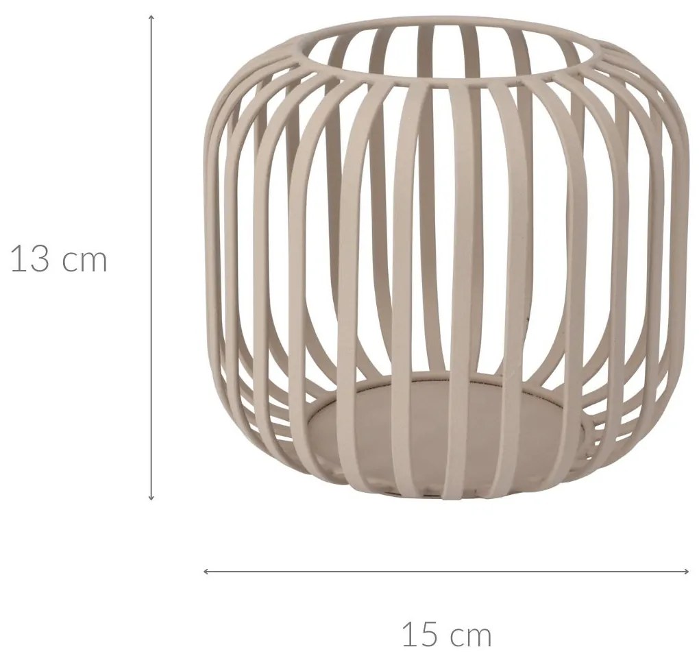 Lampion metalowy mały minimalistyczny, Ø 15 x 13 cm