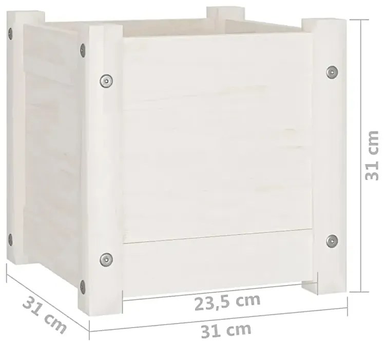 Biała donica ogrodowa S1-B62