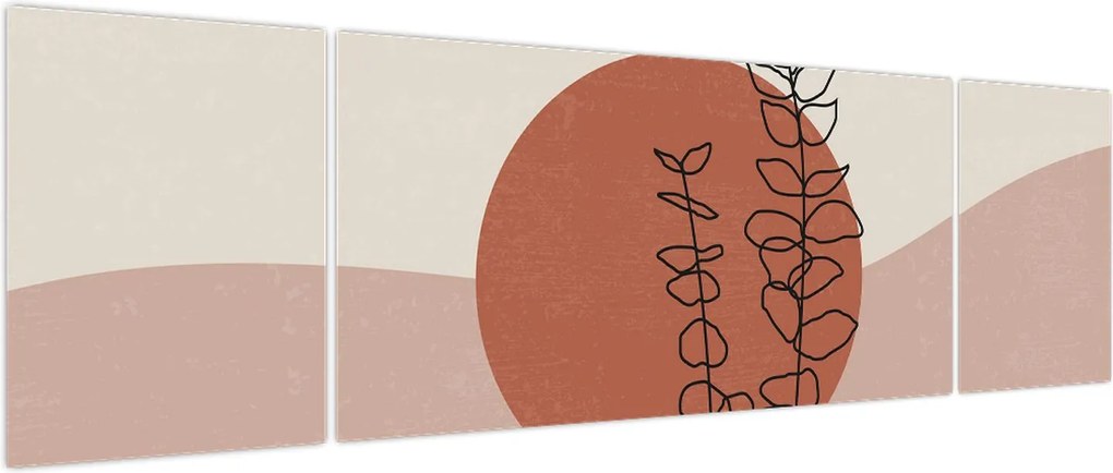Obraz - Boho leaves N⁰1 (170x50 cm)