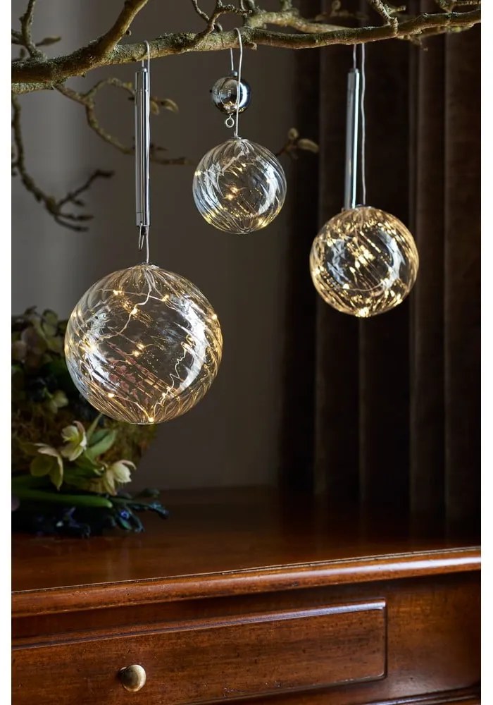 Dekoracja świetlna LED w kształcie bombki Sirius Wave Ball, ⌀ 10 cm