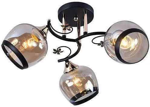 Czarno-złoty nowoczesny potrójny żyrandol - 5X A274 T1-K89