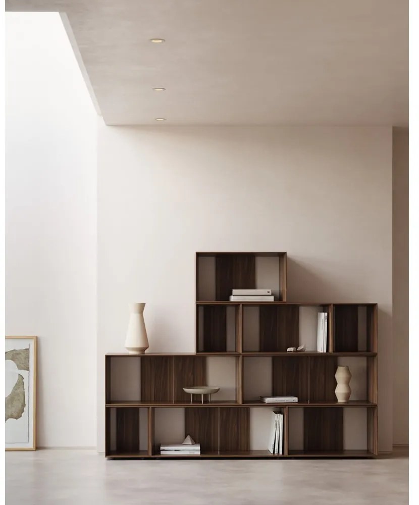 Modułowy system półek w dekorze orzecha 9 szt. 202x114 cm Litto – Kave Home
