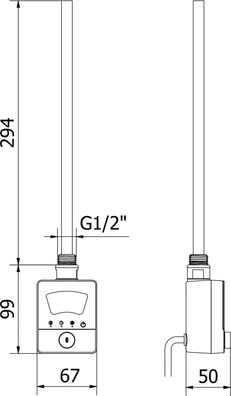 Mexen FA-BG8 grzałka elektryczna 300 W, biała - W957-0300-20