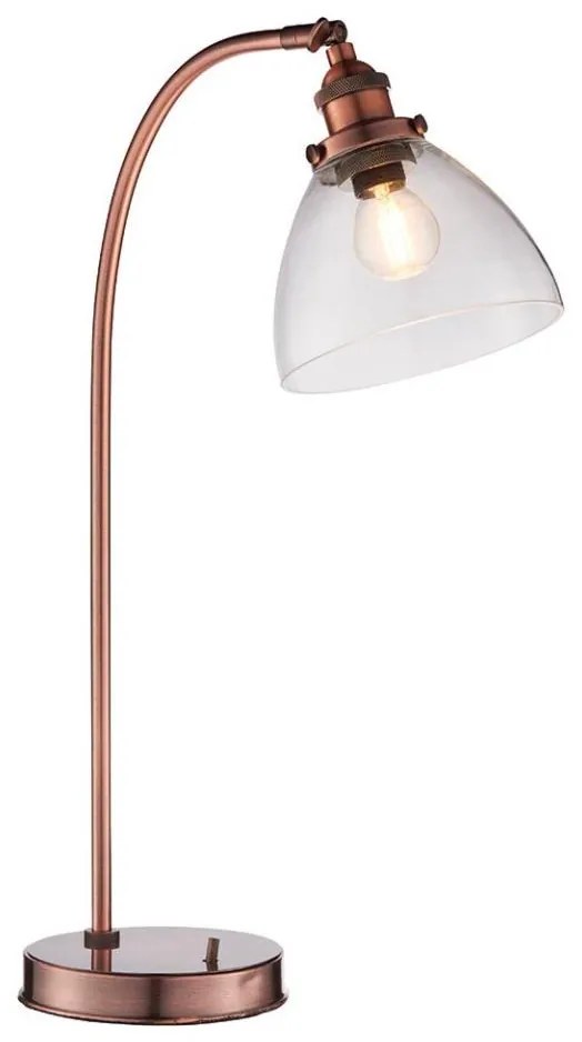 Endon 77861 - Lampa stołowa HANSEN 1xE27/40W/230V miedziany