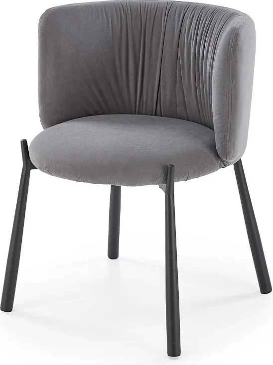 Krzesło tapicerowane K531 VELVET szare