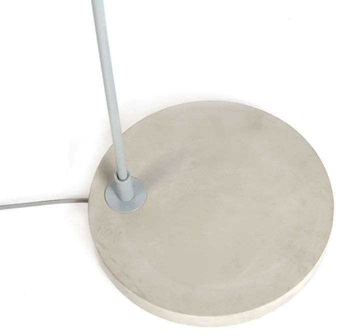 Nowoczesna lampa łukowa z szarym kloszem - Bend