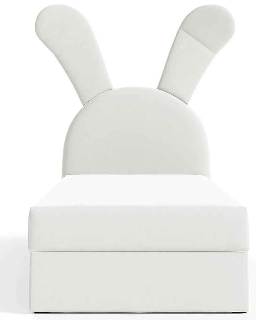 Białe dziecięce łóżko kontynentalne 100x200 cm K4-W94