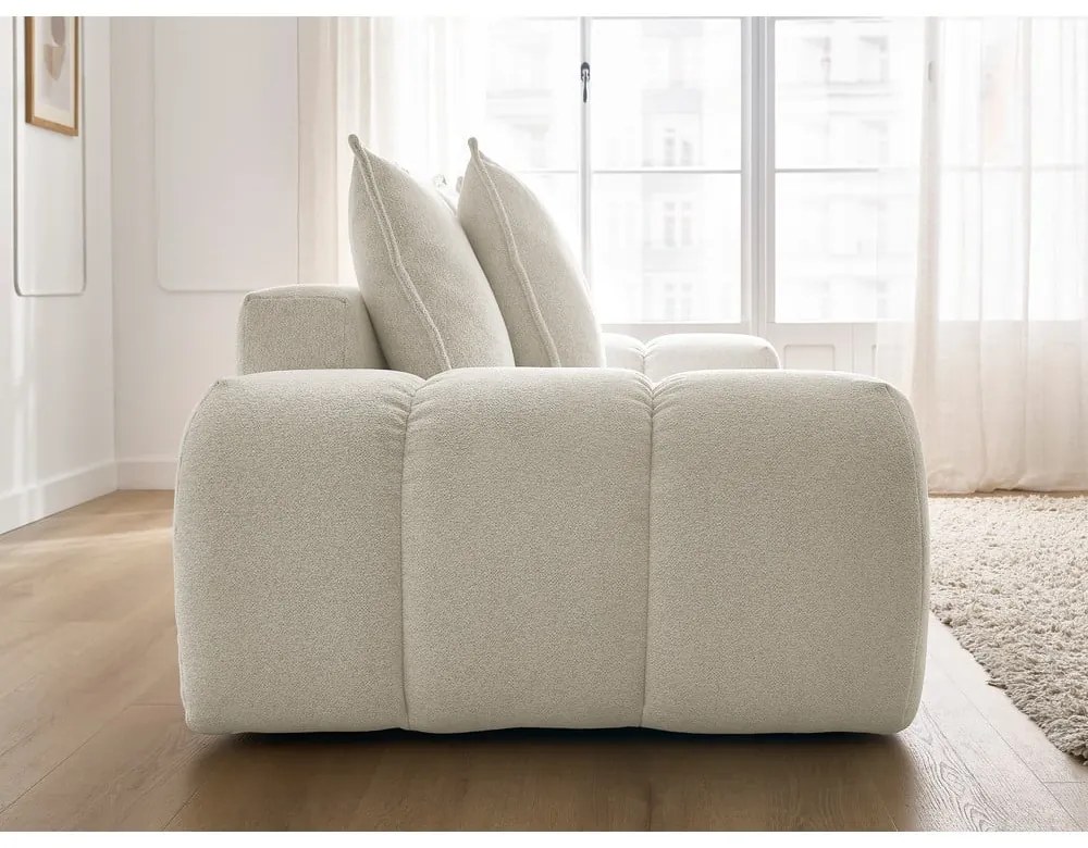 Biała sofa z tkaniny szenilowej 278 cm Everest – Bobochic Paris
