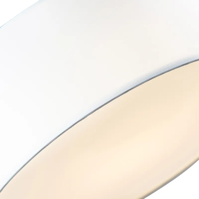 Lampa sufitowa biała 40 cm zLED - Drum LED Nowoczesny Oswietlenie wewnetrzne