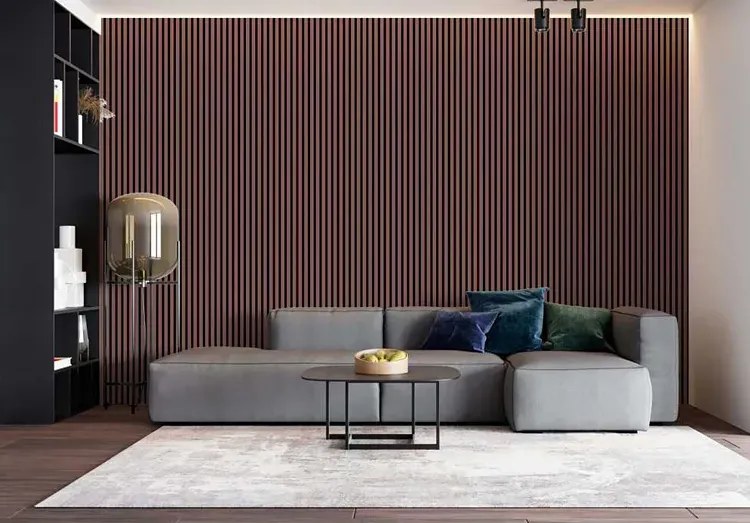 Akustyczne panele lamelowe 2 szt. pudrowy róż H0-G03