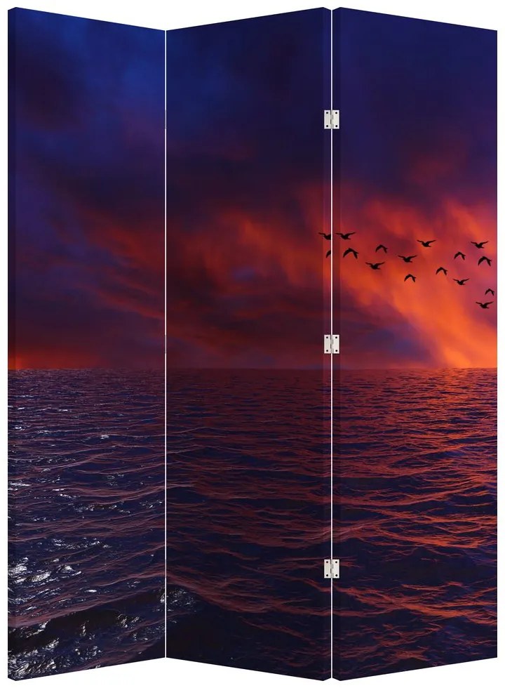 Parawan - Morze z ptakami (126x170 cm)