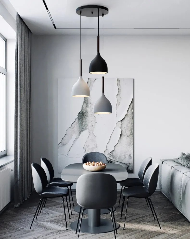 Lampa sufitowa metalowa klosz wisząca AT21-3SZ-MIX