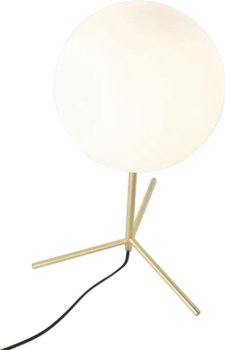 Lampa stołowa w stylu art deco mosiądz z opalizującym szkłem 45,5 cm - Pallon