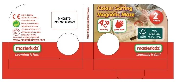Masterkidz labirynt magnetyczny sorter kolorów edu