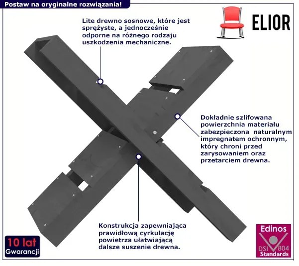 Szary drewniany stojak na drewno D8-S93