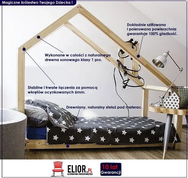 Młodzieżowe łóżko domek D4-B05