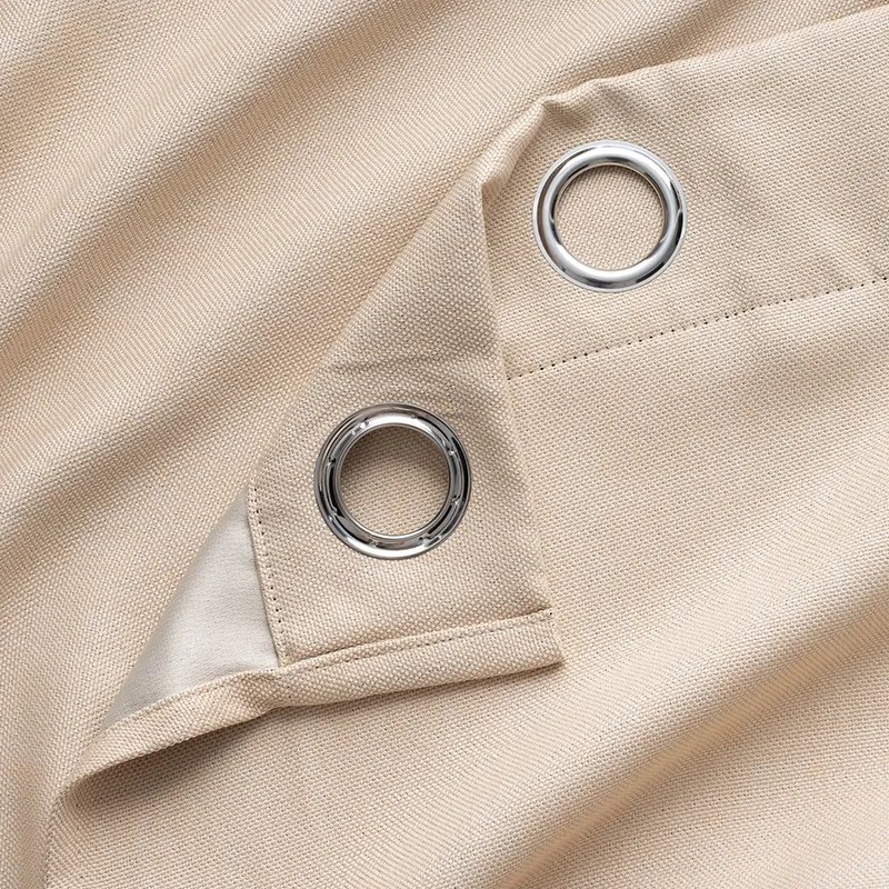 Zasłona Blackout kremowa 140x250 Calis zaciemniająca na przelotkach