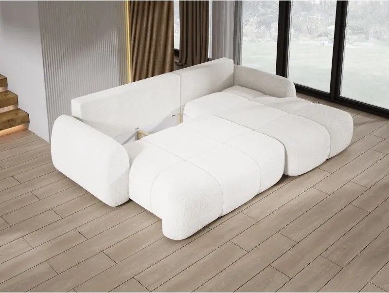 Narożnik COCO z funkcją spania poduszkami i pojemnikiem Now Or Never 01 DOMOHOME