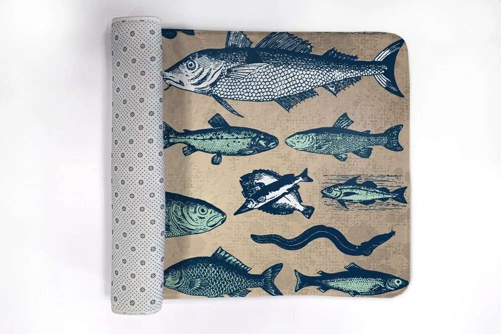 Dywanik łazienkowy Dywanik łazienkowy Ryby wzór