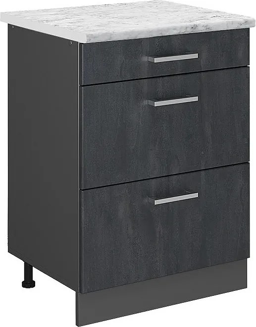 Szafka dolna do kuchni czarny beton 60x60x81.6 r-line
