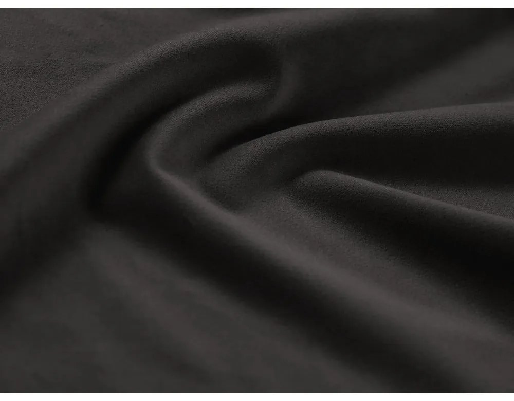 Ciemnoszara aksamitna rozkładana/ze schowkiem sofa 235 cm Kyoto – Cosmopolitan Design
