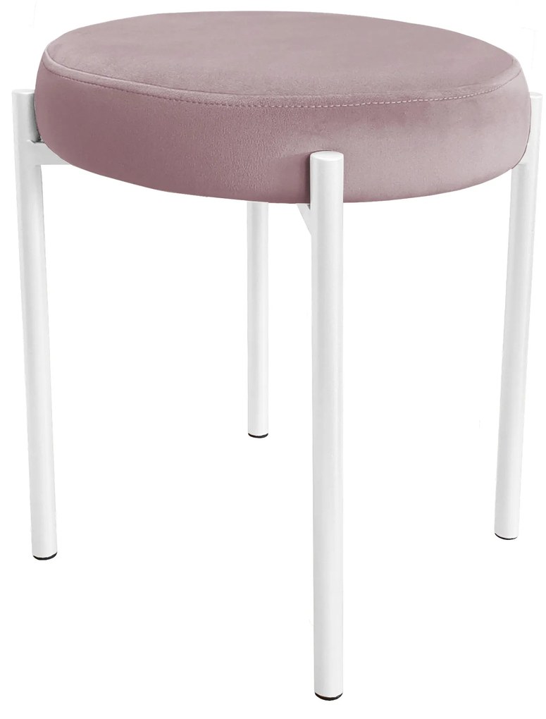 TABORET DIOR STOŁEK LOFT metal podstawa biała MG55