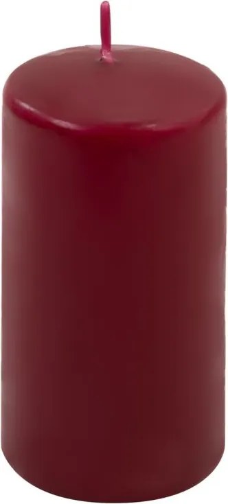 Zestaw świec słupkowych, 11,5 cm, Ø 6 cm, bordowy, 12 szt