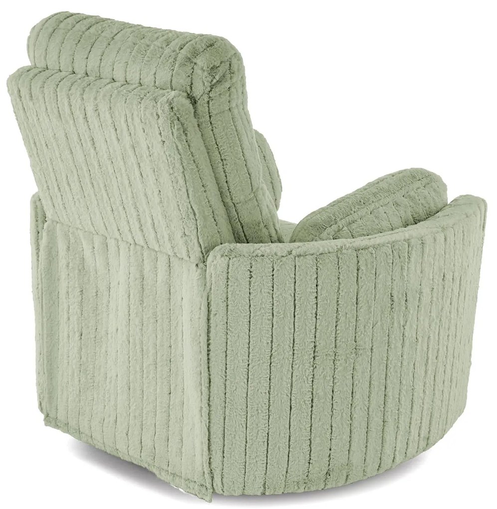 Fotel wypoczynkowy, obrotowy, elektrycznie rozkładany, bujany PEGAS miętowy