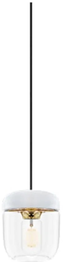 Biały klosz z oprawką w kolorze złota UMAGE Acorn, ⌀ 14 cm