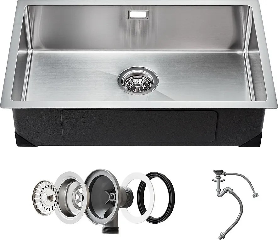 Zlew kuchenny SucceBuy Zlew kuchenny 76cm Zlew kuchenny ze stali nierdzewnej