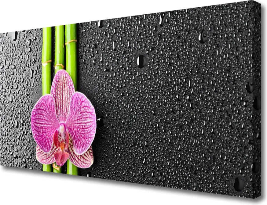 Obraz canvas na ścianę Orientalny Bambus i Kwiaty