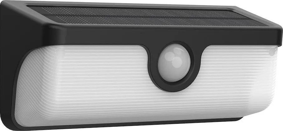 Solarny kinkiet ścienny LED z czujnikiem LINK LED/5W/3,7V IP65, czarny