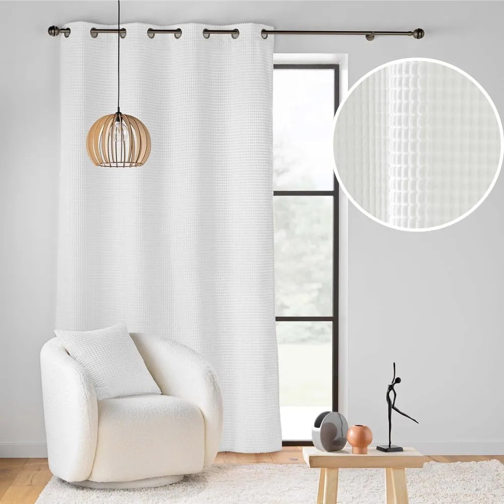 Biała aksamitna zasłona 140x260 cm Swing – douceur d'intérieur