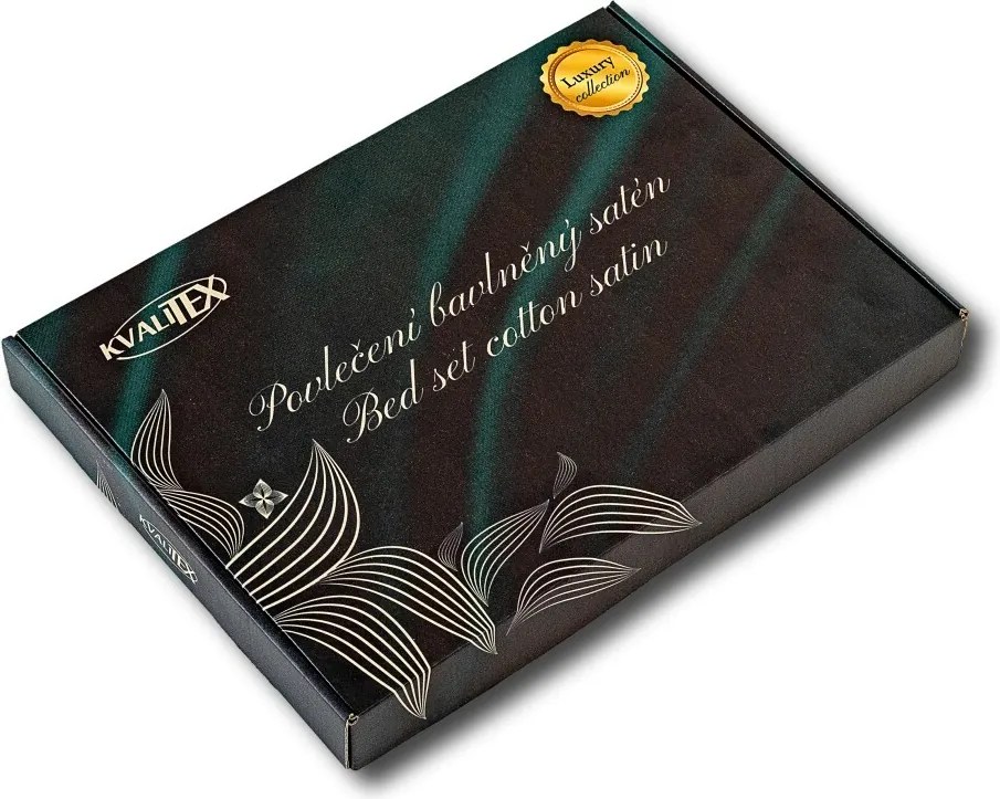 Kvalitex Pościel satynowa Luxury CollectionPaprocie brązowa, 140 x 200 cm, 70 x 90 cm, 140 x 200 cm, 70 x 90 cm