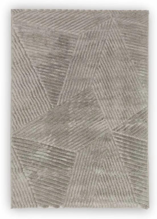 Dywan nowoczesny 3D Lily wielokąty szary 200 cm x 290 cm