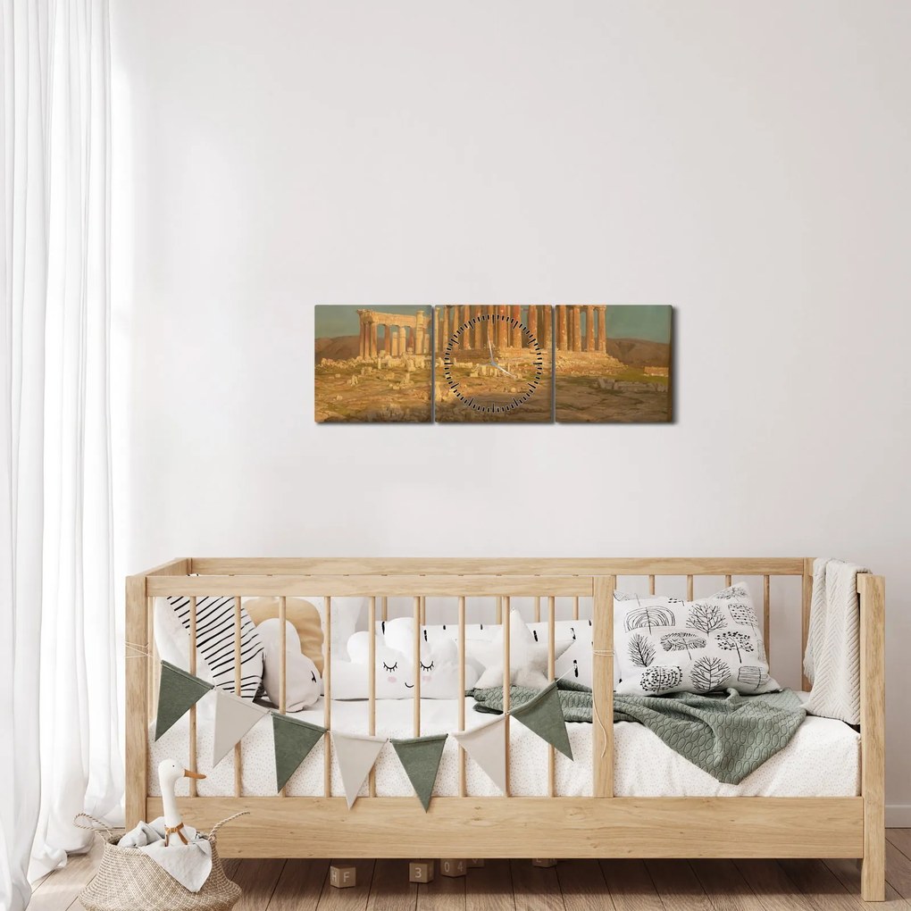 Obraz - Frederic Edwin Church, The Parthenon, reprodukcje (z zegarem) (90x30 cm)