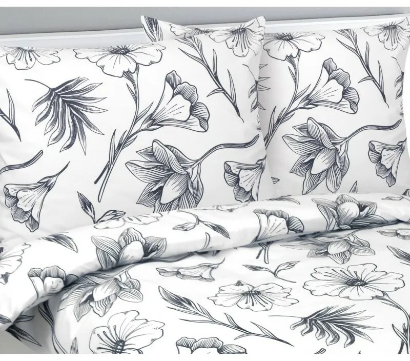 Bellatex Pościel flanelowa Hibiskus, 140 x 220 cm, 70 x 90 cm