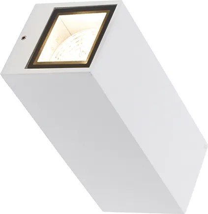 Nowoczesna lampa ścienna biała 2-światłowa GU10 AR70 IP54 - Baleno