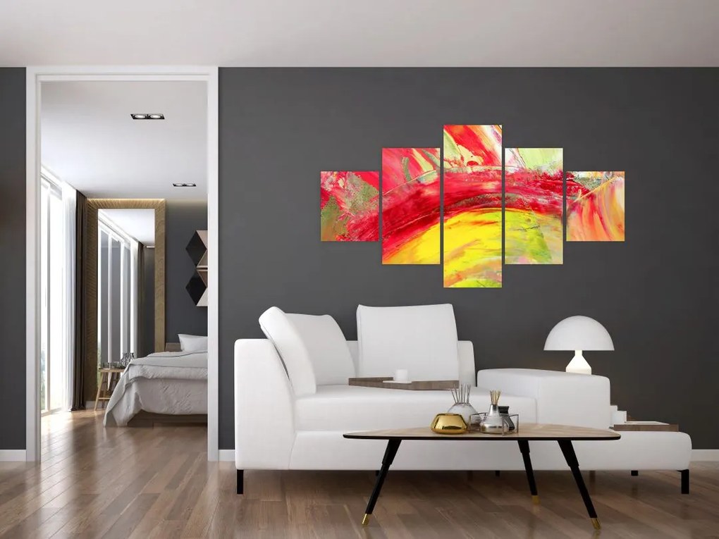 Obraz abstrakcji - malarstwo (125x70 cm)