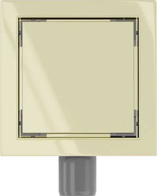 Mexen Flat-Q M13 wpust podłogowy kwadratowy 12 x 12 cm, złoty - 1510012