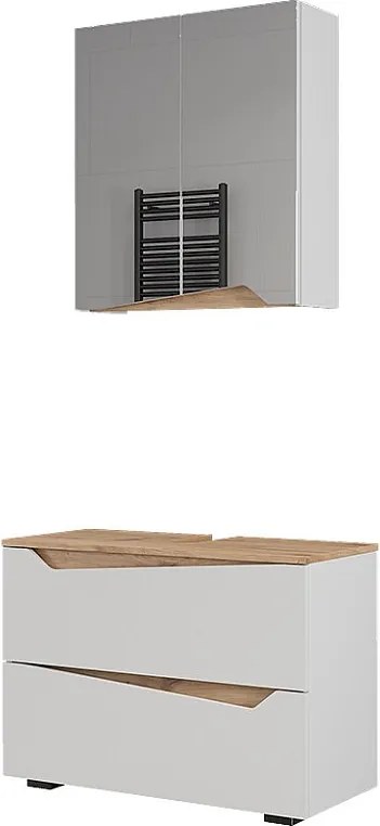 Zestaw mebli łazienkowych biały 80x35x57.5 marelle