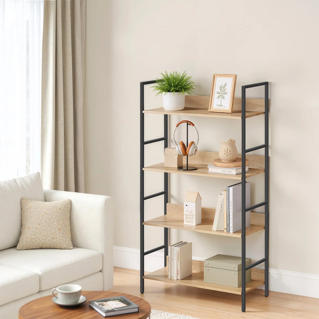 Regał na książki, dokumenty 4 półki - sonoma - LLS174B11